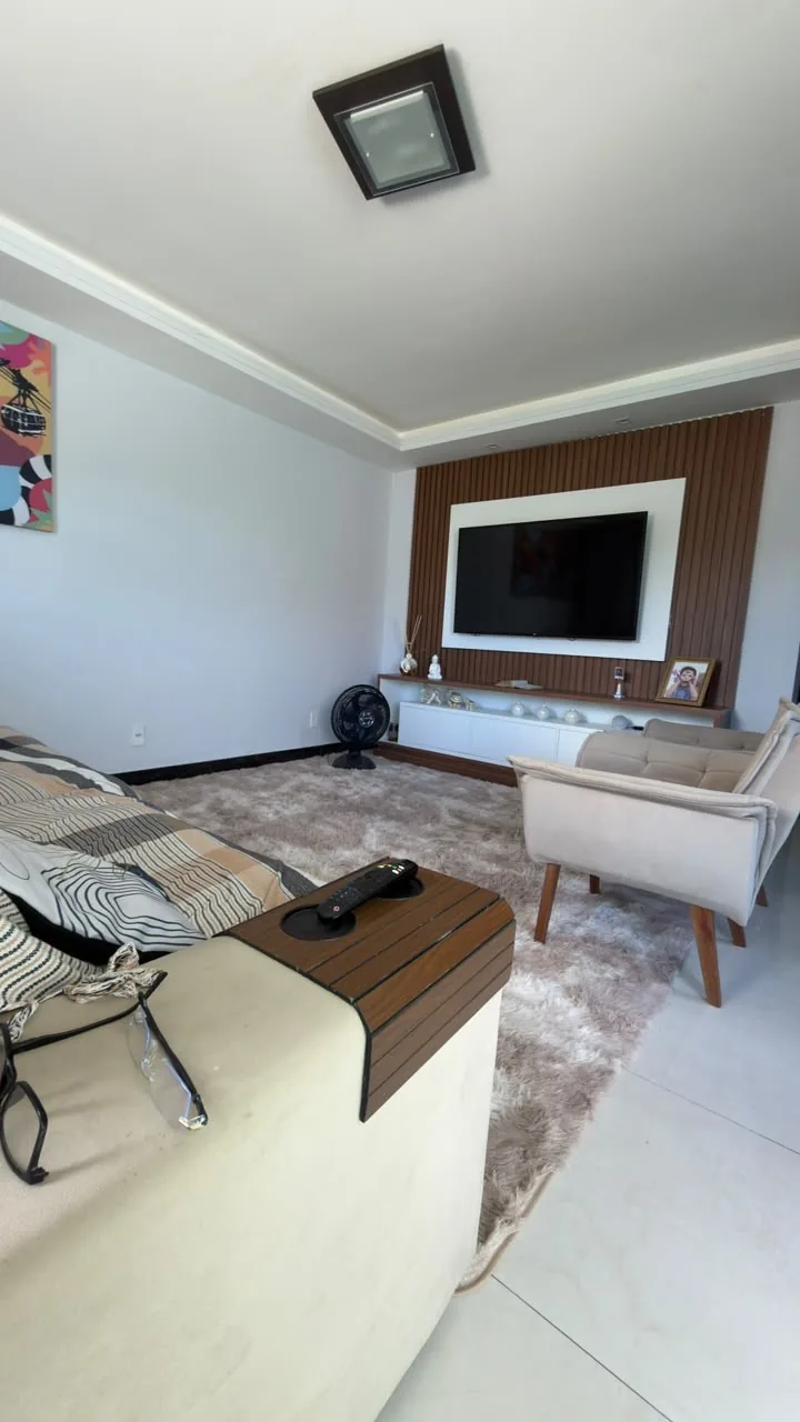 Sala de estar da casa de temporada na Serra-ES